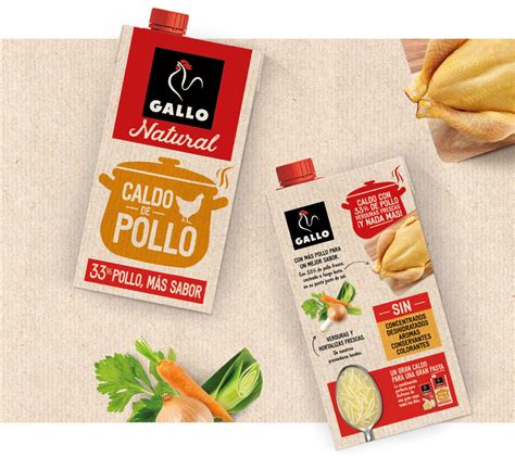 Envase de caldo de pollo comercial