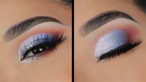 Maquillaje de ojos con sombras pastel difuminadas