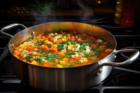 Olla de sopa de lima hirviendo