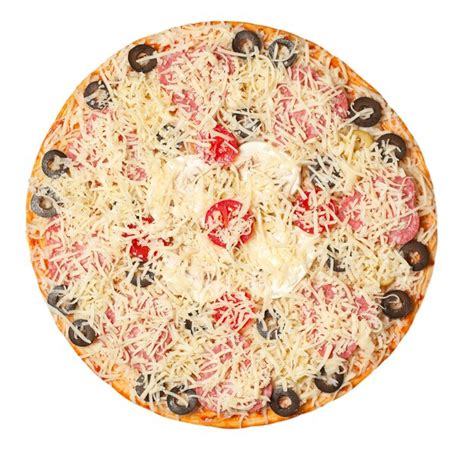 Pizza enrollada lista para hornear