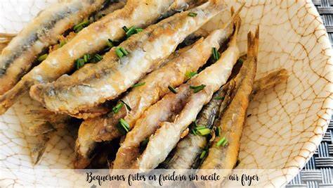 Ingredientes para boquerones en freidora de aire