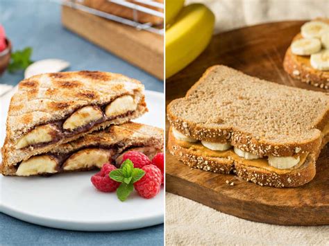 Sándwich saludable de crema de cacahuete y chocolate negro