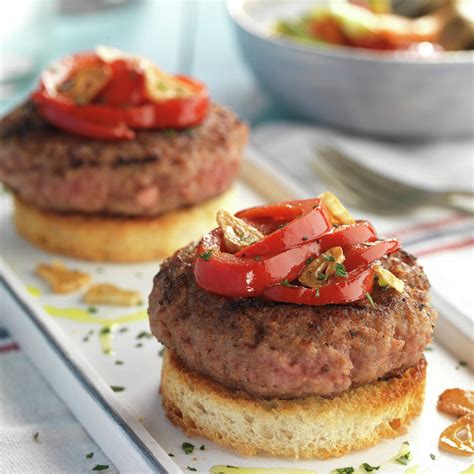 hamburguesas caseras al horno con cebolla caramelizada