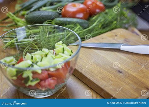 Verduras cortadas para ensalada
