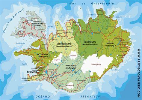 Mapa de Islandia mostrando la ubicación de Thingvellir