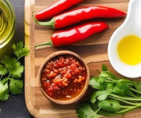 Ingredientes frescos para salsa picante