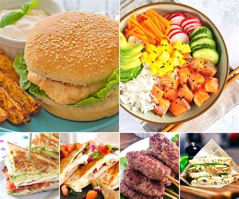 Comida rápida y saludable en la mesa