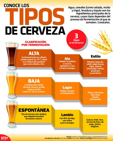 Infografía: Tipos de cerveza y sus maridajes