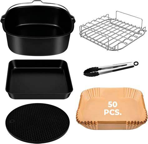 Detalle de cada uno de los 6 accesorios del kit Cosori