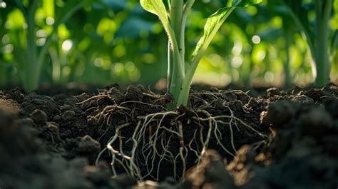 Plantas con raíces fuertes y hojas sanas