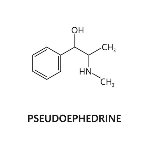Estructura química de la pseudoefedrina