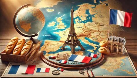 Ilustración de un mapa mostrando el origen de las crepes en Francia y su expansión por el mundo.