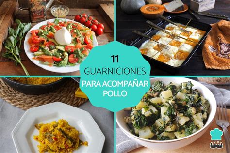 Variedad de guarniciones para pollo guisado