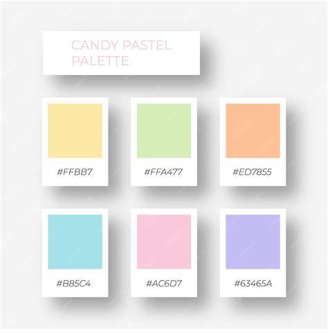 Paleta de colores pastel de moda