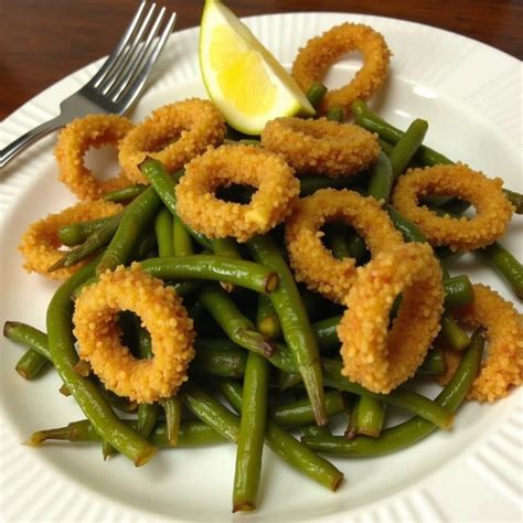 Ingredientes para judías verdes fritas
