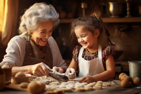 Abuela y nieta cocinando juntas