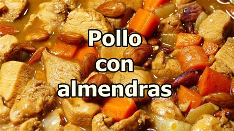 Ingredientes frescos para pollo con almendras