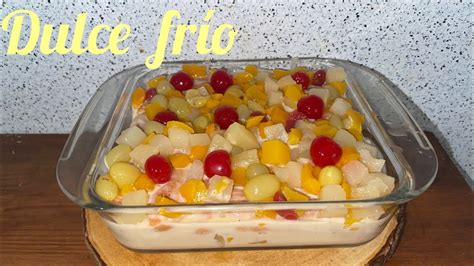 Dulce frío dominicano con frutas