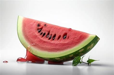 Fruta sandía con gotas de agua