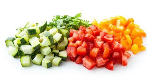 Vegetales picados para saltear con mollejas