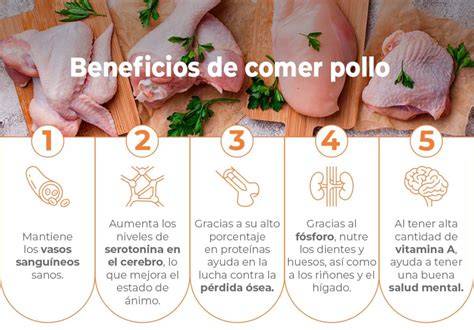 Infografía sobre los beneficios de comer pollo asado