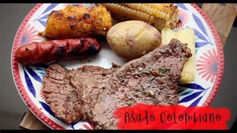 Asado colombiano completo con acompañamientos