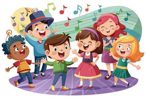 Niños bailando y cantando
