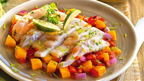 Pescado cocido con diferentes texturas