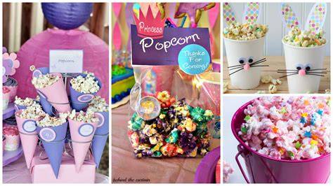 Palomitas de maíz de colores para cumpleaños
