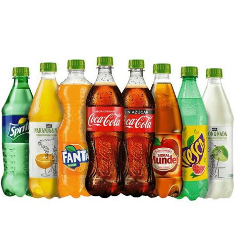 Botellas de refresco de varios sabores