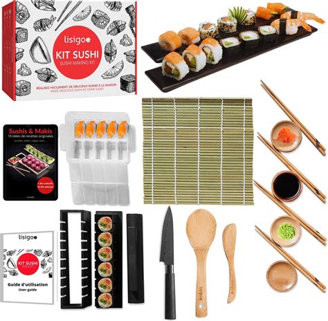 Elementos de un kit de sushi