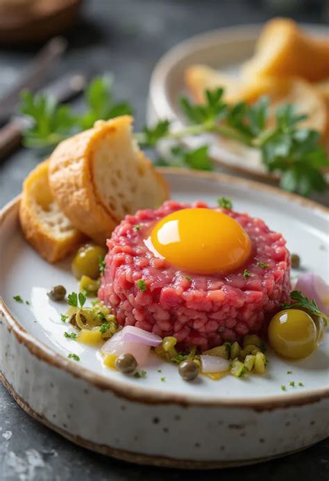 Emplatado del Steak Tartare con molde