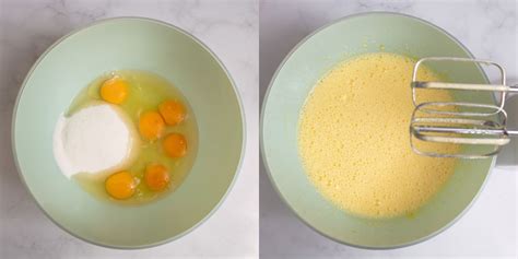 Preparazione del Pan di Spagna: montare uova e zucchero