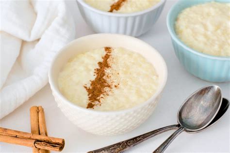 Arroz con leche servido en copas individuales