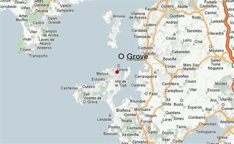 Mapa de O Grove y su ubicación en las Rías Baixas