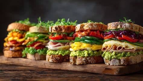 variedad de sopas gourmet con ingredientes frescos y coloridos