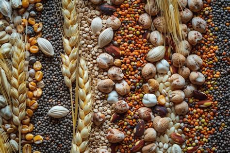 variedad de granos y semillas para palomas