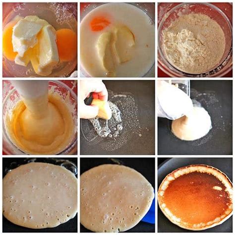 Proceso de batido de ingredientes para tortitas