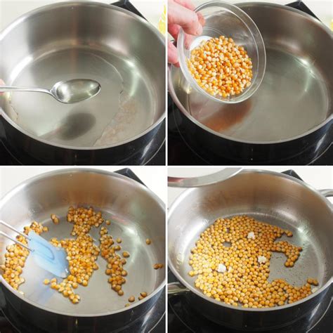 Esquema de preparación de palomitas en cacerola