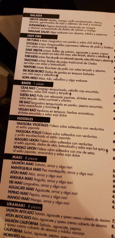 Platos variados de la carta de Sibuya Urban Sushi Bar