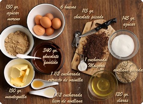 Ingredientes para tarta de chocolate