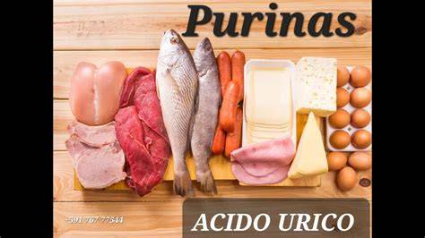 Esquema de las purinas y su relación con el ácido úrico