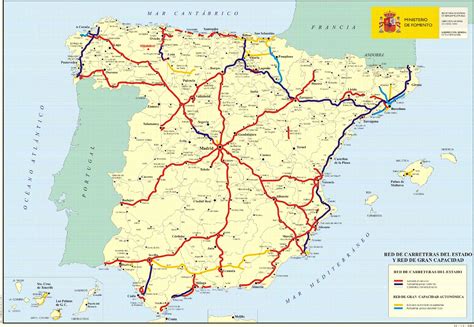 Mapa de España con rutas de distribución de alimentos