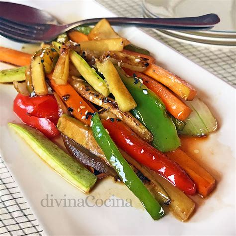 relleno de verduras frescas salteadas