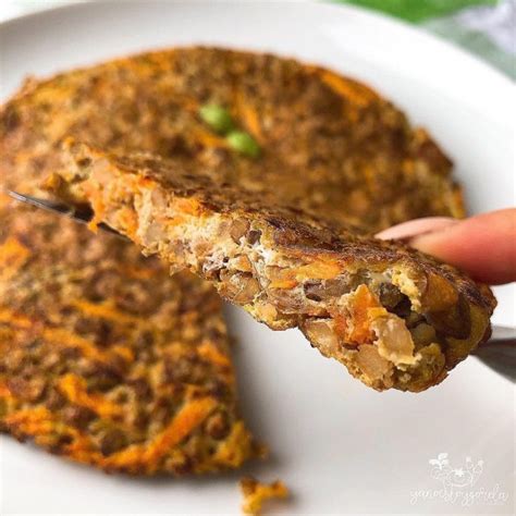 Tortilla de lentejas con vegetales