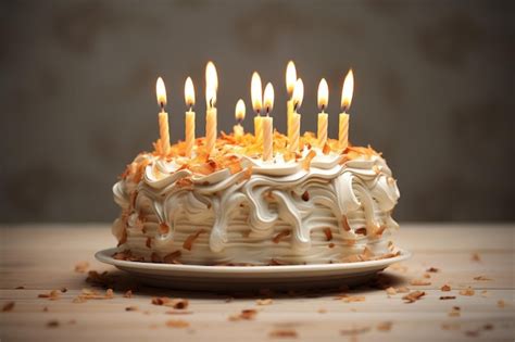 Pastel de cumpleaños con velas encendidas