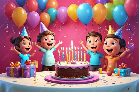 Ilustración histórica de una celebración de cumpleaños antigua
