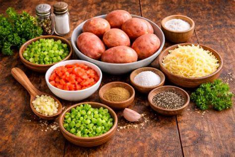 Ingredientes básicos para papas chorreadas