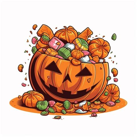 Ilustración de una calabaza con símbolos místicos