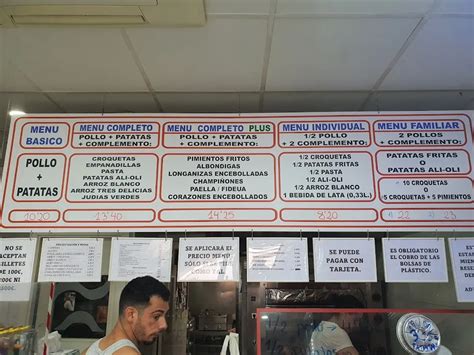 Menú de Asador de Pollos